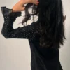 chic abaya from atharii line with sparkling hand design