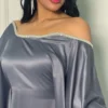 off shoulder blue dress from atharii line