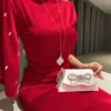 Luxurious-Velvet-Dress-1 red off shoulder dress